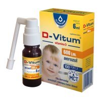 D-Vitum witamina D 600 j.m. dla niemowląt powyżej 6. miesiąca życia i dzieci aerozol, 6 ml
