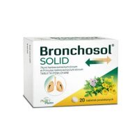 BRONCHOSOL Solid - ziołowy lek wykrztuśny bogaty w ekstrakty z tymianku i pierwiostka 20 tabltek KRÓTKA DATA 31.12.2025