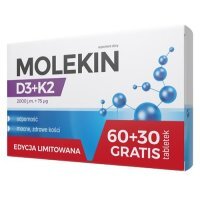 Molekin D3+K2 2000 j.m. + 75 µg, 60+30 tabl.