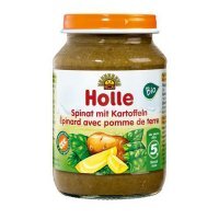HOLLE Bio Danie dla niemowląt Szpinak z ziemniaczkami, 190g