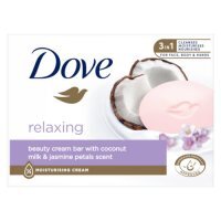 Dove Relaxing Kremowa kostka myjąca Mleczko kokosowe i Płatki jaśminu, 90 g