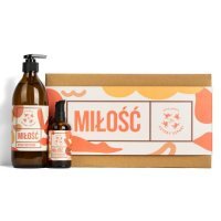 CZTERY SZPAKI (4szpaki) Zestaw Miłość: Mydło w płynie, 500ml + Olejek do masażu, 100ml