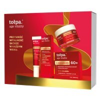 Tołpa Age Vitality 4 Ceramidy Zestaw świąteczny: Krem do twarzy przeciwzmarszczkowy odbudowujący 60+, 50 ml + Krem pod oczy przeciwzmarszczkowy, 15 ml