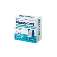 MonoPlast Przylepiec włókninowy delikatny 5 m x 2,5 cm, 1 szt.