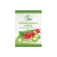 Owoce Ogrodów Ziołowe cukierki z witaminą C Zielona herbata i arbuz, 60 g