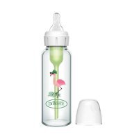 Dr Brown's Butelka antykolkowa Options+ szklana 3m+ wąska szyjka Flaming 250ml