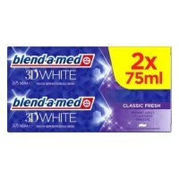 BLEND-A-MED 3D White Classic Fresh Pasta do zębów wybielająca, 2x75 ml