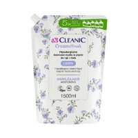 Cleanic Cream & Fresh Linen Hipoalergiczne kremowe mydło w płynie do rąk i ciała, 1500 ml