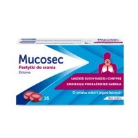 Mucosec Pastylki do ssania o smaku wiśni i jagód leśnych, 16 szt.