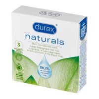 DUREX NATURALS prezerwatywy z lubrykantem, 3szt. KRÓTKA DATA 28.02.2026