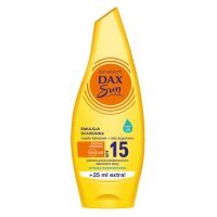 DAX SUN Emulsja ochronna do opalania z Masłem kakaowym i Olejem arganowym SPF15,175ml KRÓTKA DATA 31.03.2026