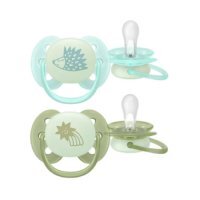 AVENT Ultra Soft Ortodontyczny smoczek 0-6m świecący w nocy SCF094/01, 2 szt.
