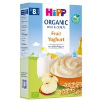 HiPP BIO Kaszka mleczno zbożowa owoce-jogurt dla niemowląt od 8. miesiąca, 250 g