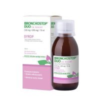 BRONCHOSTOP Duo - Lek na kaszel bogaty w wyciąg z tymianku i prawoślazu 120 ml KRÓTKA DATA 31.05.2026