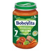 BoboVita Pomidorowa z cielęciną i kluseczkami po 7 miesiącu, 190 g
