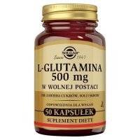 SOLGAR L-glutamina w wolnej postaci 500 mg, 50 kaps. KRÓTKA DATA 31.05.2026