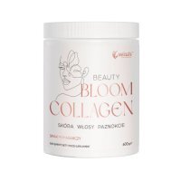 Wish Pharmaceutical Kolagen Bloom Beauty Skóra Włosy Paznokcie Biotyna smak pomarańczowy, 400 g