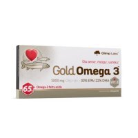 OLIMP GOLD OMEGA 3 1000 mg 60 kaps., cholesterol, odporność
