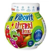 Vibovit Literki żelki o smaku owocowym, 50 szt. KRÓTKA DATA 18.07.2026
