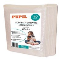 PUPIL Podkłady dla zwierząt 90x60, 40 sztuk