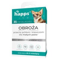 HAPPS Obroża przeciw pchłom i kleszczom dla małych psów, 35cm