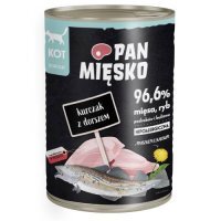 Pan Mięsko Karma mokra dla kota Kurczak z dorszem (dorosły), 400 g