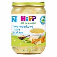 HiPP Zupka koperkowa z ryżem i indykiem BIO, 190 g