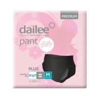 DAILEE Pant Lady Plus Black PREMIUM M Majtki chłonne czarne, 15szt. KRÓTKA DATA 31.08.2026