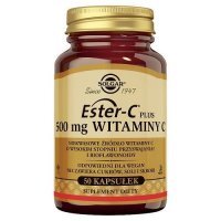SOLGAR Ester C-Plus Witamina C 500 mg, 50 kaps. KRÓTKA DATA 31.08.2026