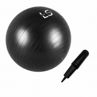 Line Sport Piłka gimnastyczna do ćwiczeń z pompką, 85 cm, czarna
