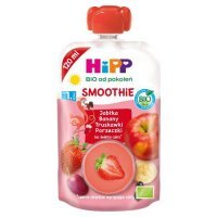 HiPP BIO Smoothie Mus z owoców i soków jabłka banany truskawki porzeczki po 1. roku, 120 ml