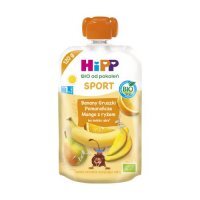 HiPP BIO Sport Mus owocowy banany gruszki pomarańcze mango z ryżem po 1. roku, 120 g