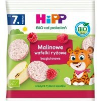 HiPP Malinowe wafelki ryżowe Bio, 30 g
