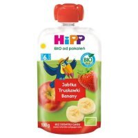 HiPP BIO Mus owocowy jabłka truskawki banany po 6. miesiącu, 100 g