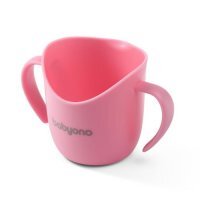 BABYONO Ergonomiczny kubek treningowy Flow 120 ml 1463/04 różowy, 1 szt.