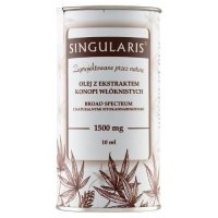 Singularis Broad Spectrum Olej z ekstraktem konopi włóknistych z naturalnymi fitokannabinoidami 1500mg, 10 ml