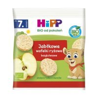 HiPP BIO Jabłkowe wafelki ryżowe bezglutenowe po 7. miesiącu, 30 g