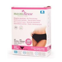 MASMI Majtki menstruacyjne z bawełny organicznej rozmiar XL, 1szt. KRÓTKA DATA 05.09.2026