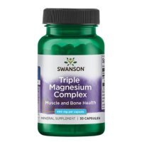 Swanson Triple Magnesium complex Kompleks trzech form magnezu 400 mg, 30 kaps.