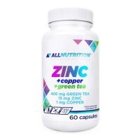 Allnutrition Zinc Copper Green tea, 60 kaps.