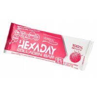 Łysoń Hexaday Baton kolagenowy o smaku malinowym z biotyną i propolisem w białej czekoladzie bez dodatku cukru, 40 g