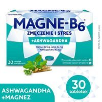 Magne-B6 Zmęczenie i Stres, 30tabl. - ashwagandha i magnez KRÓTKA DATA 31.08.2026
