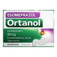 Esomeprazol Ortanol 20 mg, 14 kapsułek