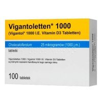 Vigantoletten 25 μg (1000 j.m.), 100 tabl.