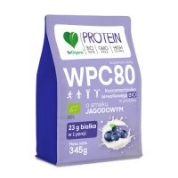 BeOrganic WPC 80 Koncentrat białka serwatkowego BIO o smaku jagodowym, 345 g