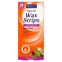Beauty Formulas Wax Stripes Plastry woskowe do depilacji z olejkiem arganowym, 20 szt.