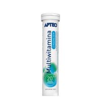 Multiwitamina z magnezem o smaku pomarańczowym APTEO, 20 tabletek musujących KRÓTKA DATA 31.10.2026
