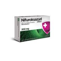 Nifuroksazyd Aflofarm 200 mg, 12 tabletek powlekanych - lek przeciwbiegunkowy
