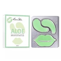 Love Skin Zestaw Hydrożelowych płatków pod oczy i maski na usta z ekstraktem z aloesu, 5 szt.