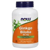 NOW Ginkgo Biloba 60mg, 240 kapsułek KRÓTKA DATA 31.12.2026